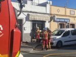 Incendio en la papelería Andalucía de Calle Silos