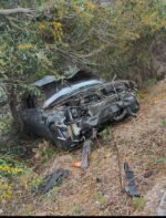 Los bomberos intervienen en un aparatoso accidente en la A-92