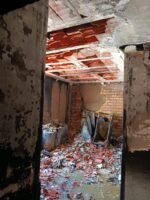Asi ha quedado el antiguo hotel Guadaíra tras el incendio de ayer