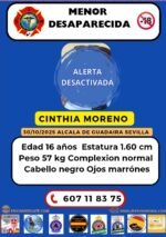 Cinthia Moreno ya ha aparecido