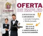 OFERTA DE EMPLEO: Casa Ramos necesita dos camareros