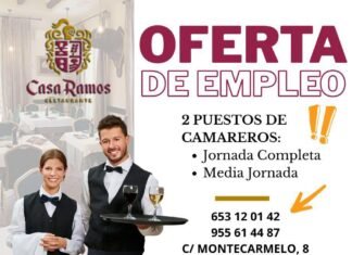 OFERTA DE EMPLEO: Casa Ramos necesita dos camareros