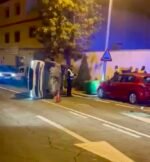 Aparatoso accidente en la Avenida Antonio Mairena ayer