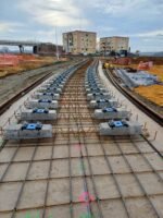 Comienza el montaje de vías en los talleres del tranvía de Alcalá