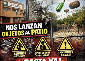 Alumnos y padres denuncian que lanzan objetos al patio del IES Albero