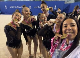Las gimnastas alcalareñas del Yblanco, oro en el campeonato de Andalucía Occidental