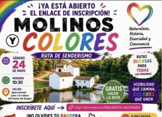 El sábado 24, ruta senderista ‘Molinos de colores’