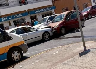 Hoy otro accidente a la altura del bar La Verea