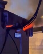 Incendio en un centro de transformación eléctrica junto al recinto ferial