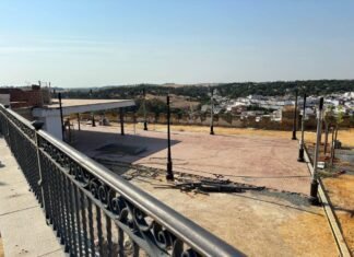 Los trabajos en el entorno del Santuario del Aguila estarán para la Novena de la Patrona