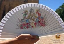 La Virgen del Águila inspira un abanico solidario cuya recaudación se destinará a su manto