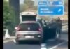 Caen los atracadores a un coche en la via servicio de Alcalá cuyo video se hizo viral