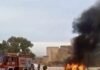 Queman un coche en el Aguila tras un intento de alunizaje